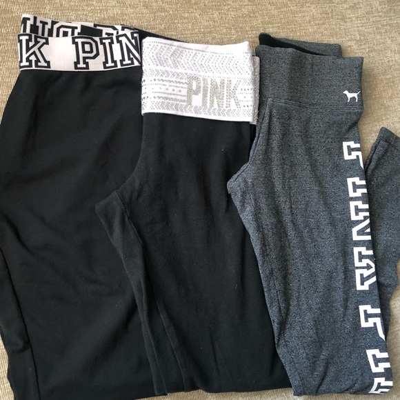 3 PINK Victoria’s Secret Yoga Leggings - Picture 7 of 7